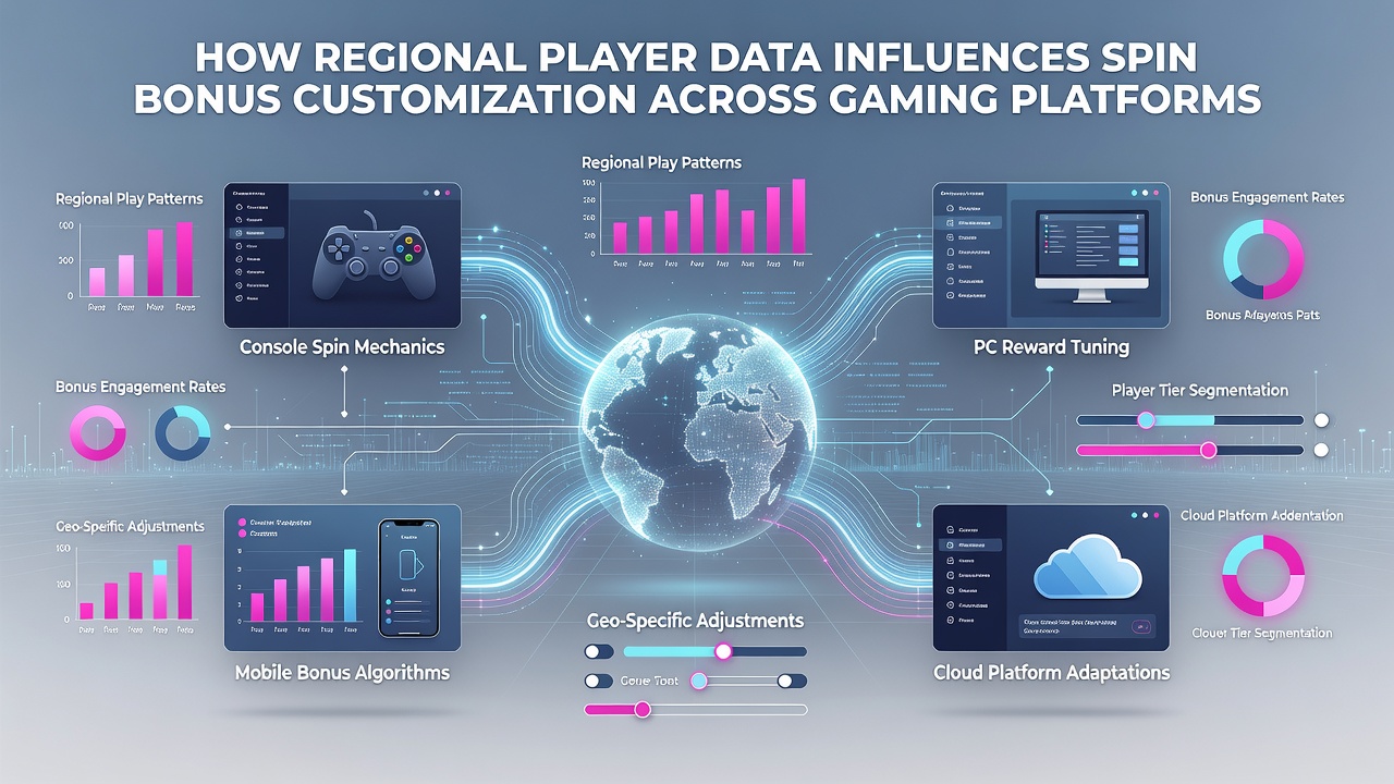 Comparison chart of spin bonus structures customized for different regional player segments